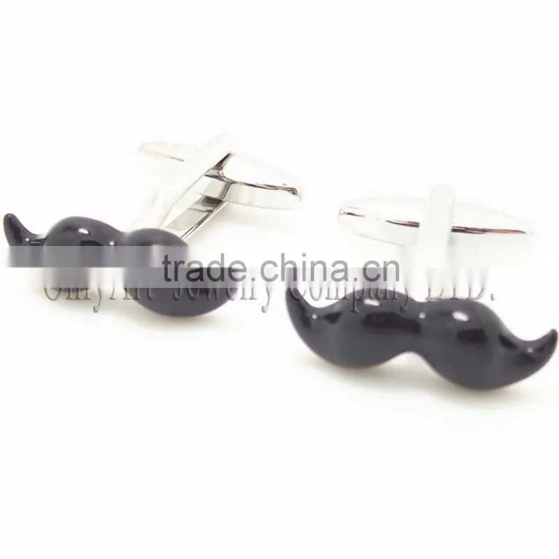 black men french cuff shirts cufflinks mustache cufflinks