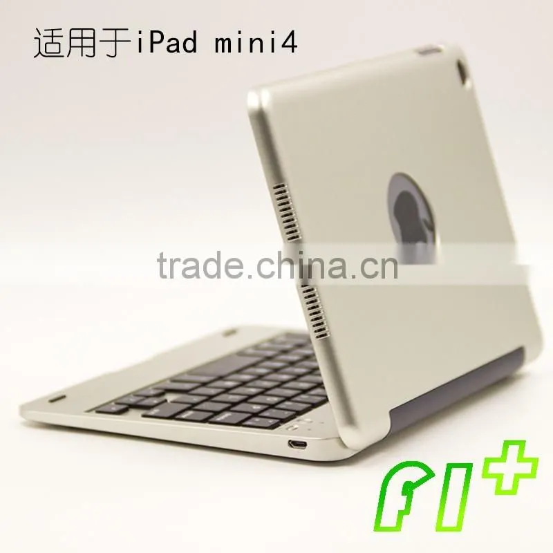 Clamshell folio case Bluetooth 3.0 keyboard case cover for iPad Mini4,,calmshell keyboard,