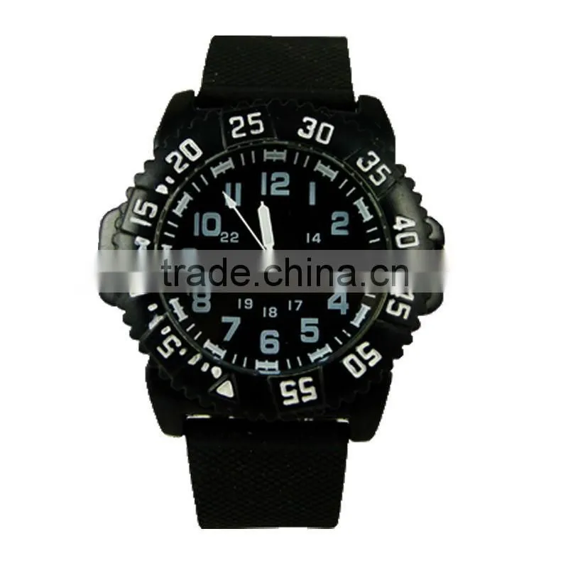 2012 Newest OEM Black Three Hands Figure Silicon Watch