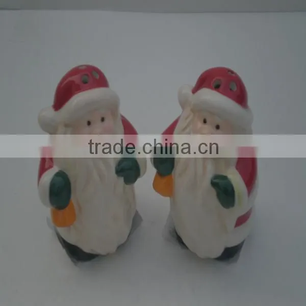 Ceramic Christmas Salt and Pepper Shakers with christmas items