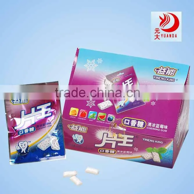 Yineng blueberry flavor chew gum