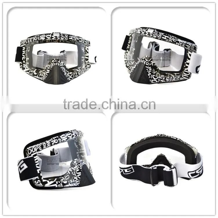 BJ-MG-013 New arrival Clear Letter Frame motorcycle goggle motorcycle glasses