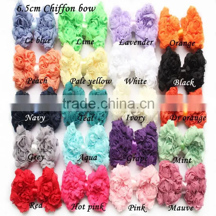 Vintage 12cm embroidered sequin hair bow accessory,hair bowknot in stock for babygirl