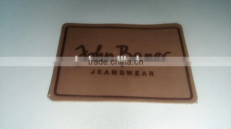 Custom & design embossed /debossed leather patch for shoes