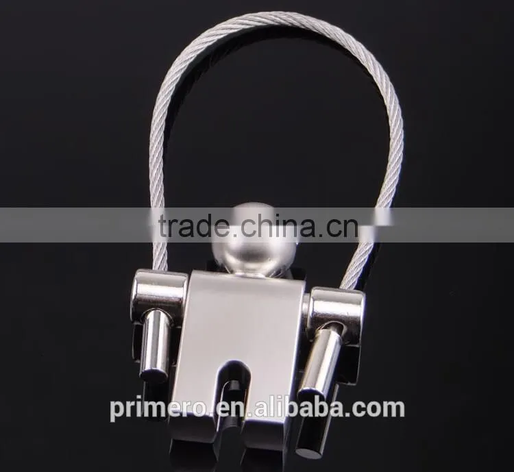 Boy Skipping Rope Key Chain Aircraft Cable Keychain Wire Key Ring Stianless Steel Keyring