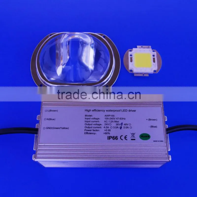 Led Plano Transparent 100w Glass Lens For Street Light