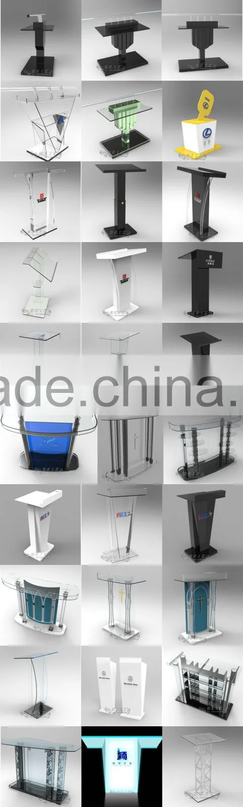 Factory price clear acrylic church pulpit modern plexiglass church pulpit