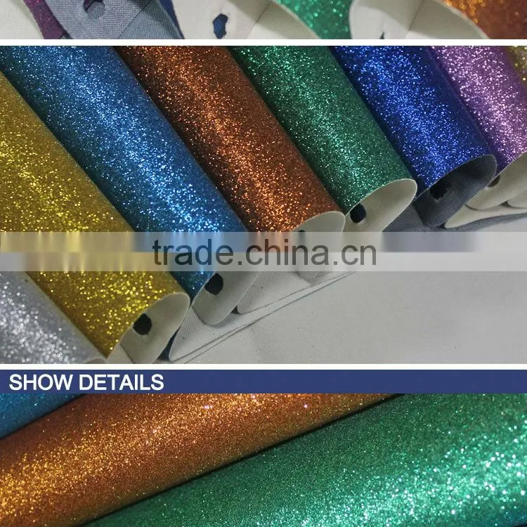 Glitter leather/small powder glitter shoes leather A1502