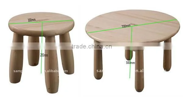 Wooden kids small round chair for kingdergarten children#SP-P010