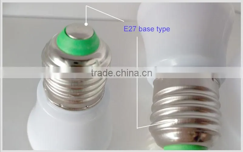 Cheap price aluminum housing 7w e27 led bulb light A60 e27 led glass bulb
