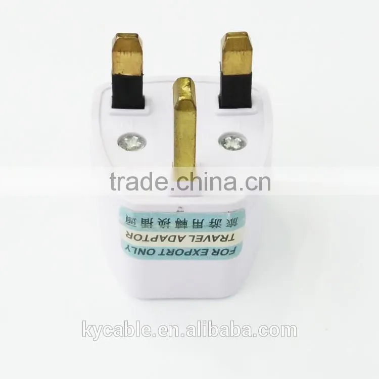 High quality universal 3 flat plug socket portable adapter for travel / computer /laptop /camera