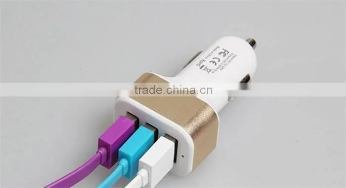 High quality 3 usb car charger for iphone car charger