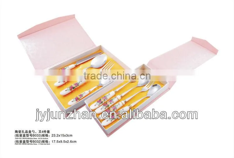 Gift ceramic cutlery spoons made by factory and sell by factory directly