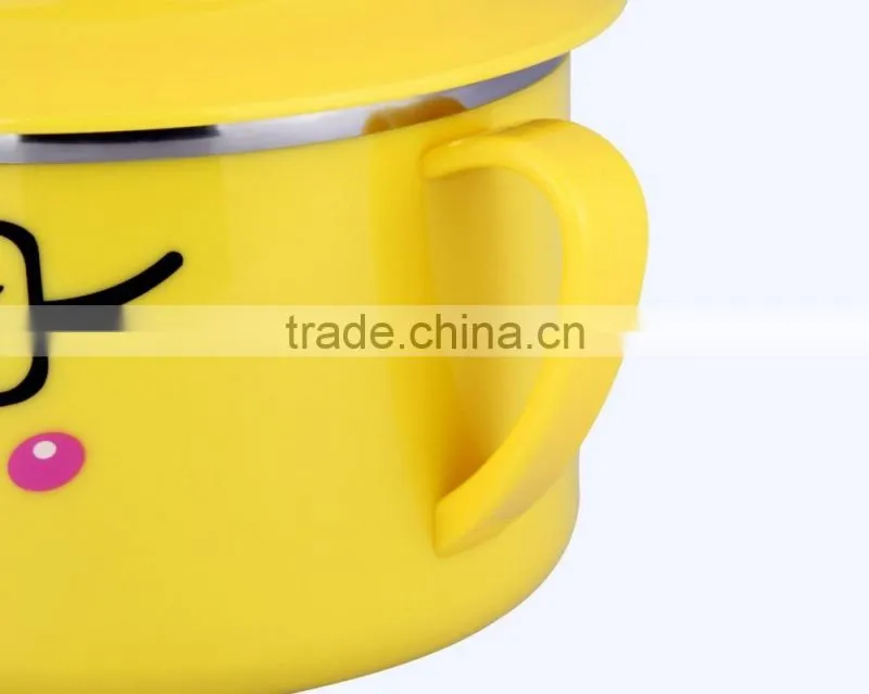 2015 latest product of china wholesale stainless steel kids rice dinnerware set