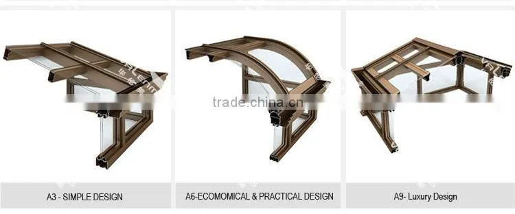 high quality balcony aluminum glasshouse Design for villas