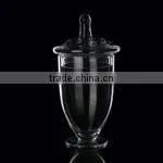 Amber spray color customized glassware candy gift jar cheap popular factory model