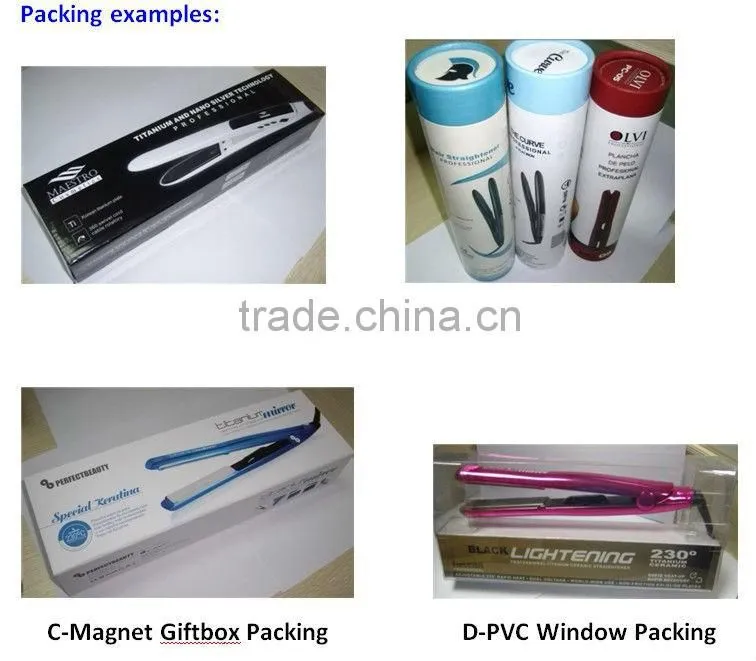 Direct Factory 1" 100-240V 230C/450F Dial Ceramic CE CETLus CTUVus hair straightener european voltage