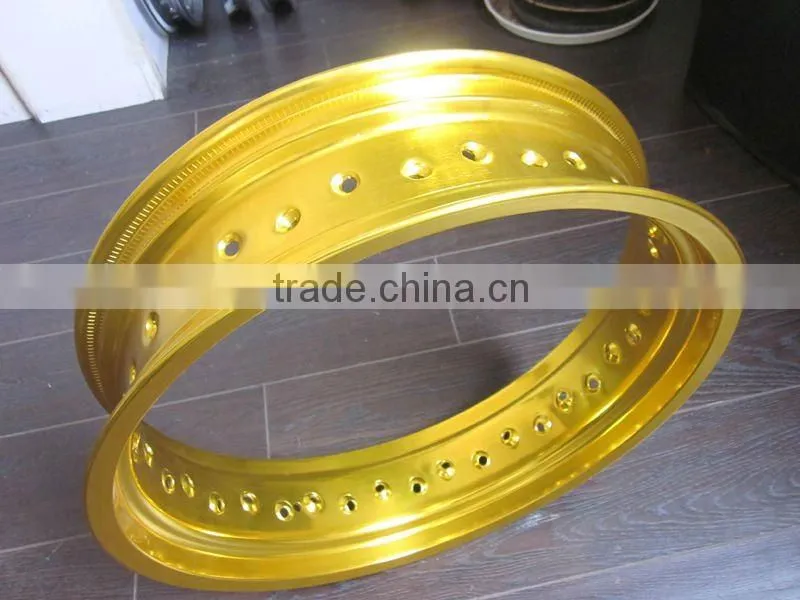 Hotsale !!! MT 3.50-17" Golden color supermotard 36 spoke wheel