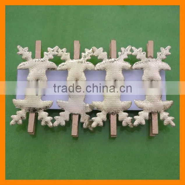 25mm Wooden Butterfly Clip Decoration