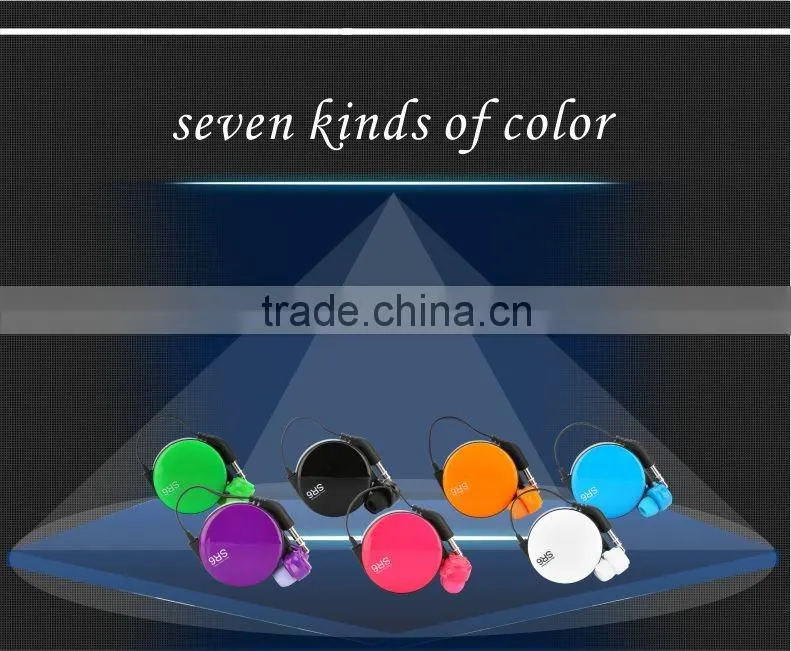 At a sale new design retractable patent desigh cheap earphone without mic