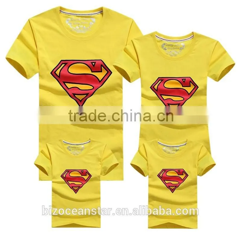 Pure cotton short sleeve parent-child outfit lovers t-shirts