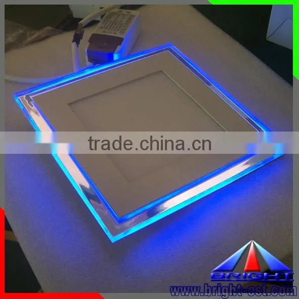 Double color Glass Led panel light 36w 600x600