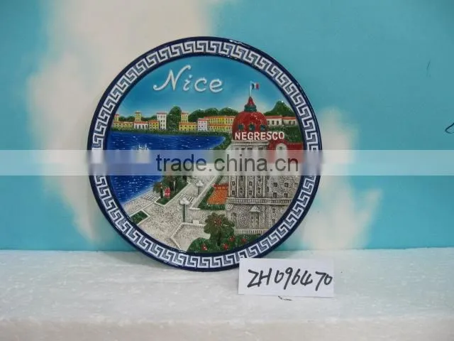 handmade round ceramic fridge magnet souvenir
