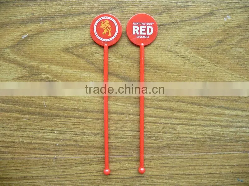 Promotion cheap plastic swizzle stick, plastic cocktail stirrers