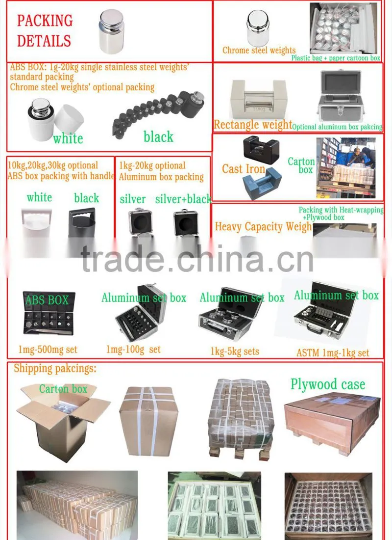 lock shape 20kg stainless steel test weights