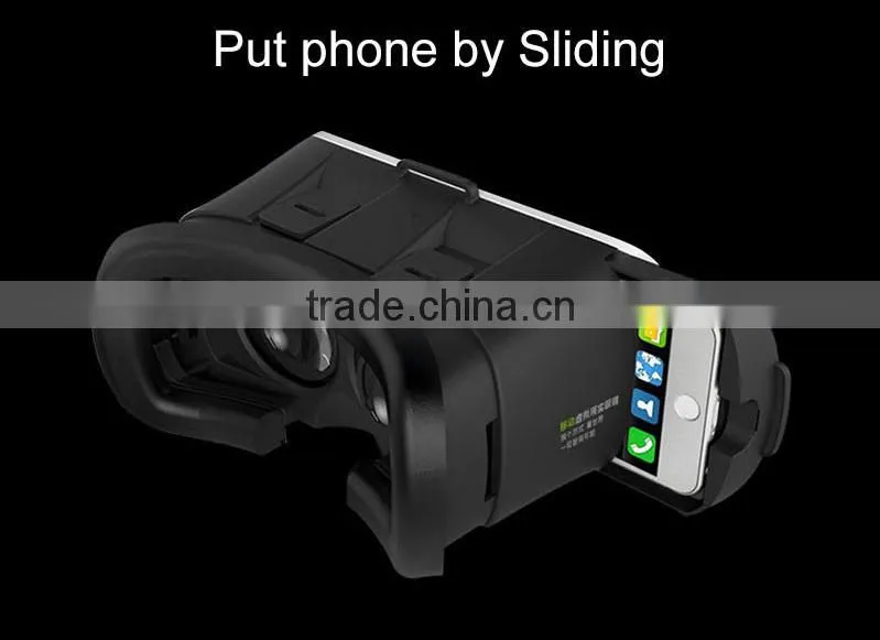 Large Helmet Headset Adjust Cardboard VR BOX FOV 3D VR Virtual Reality 3D Video Glasses For iPhone 6 IOS Android OS