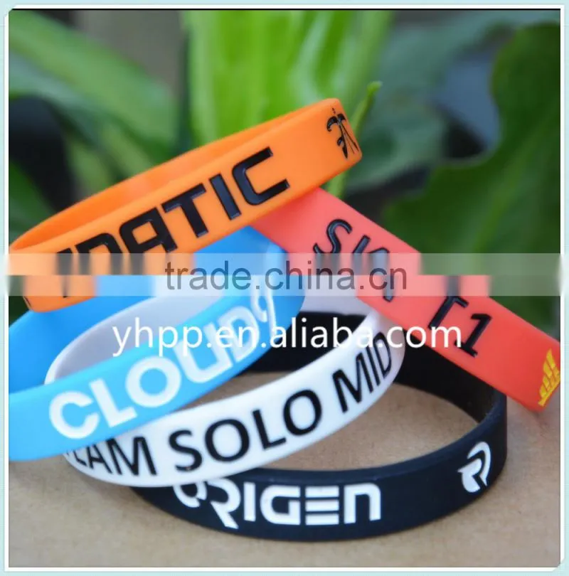 Custom Design Team Solomid, SKT T1, Origen and Fnatic Silicone Wristband Bracelet Adult Size