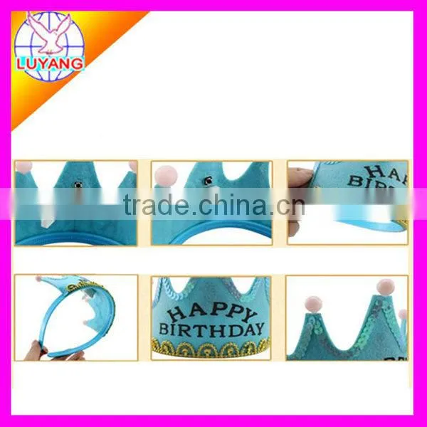 2015 new party hat princess hat happy birthday hat crown with led light with music