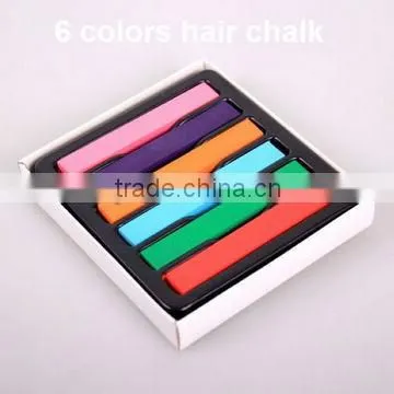 Fashion 6 pcs hair color chalk/color chalk for hair/hair chalk