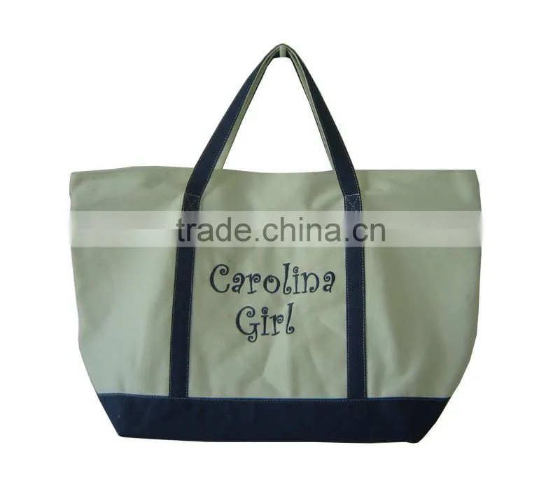 2016 best selling striped canvas tote bag for men