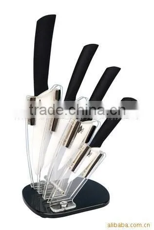 Transparent and black acrylic knife display stand