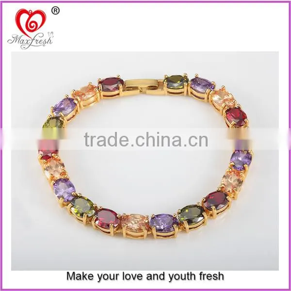 Fashion jewelry 2015 colorful flower bracelet factory price silver flower bracelet