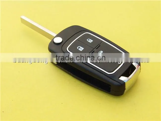 Flip key shell for Chevrolet Cruze remote key case fob 3 buttons