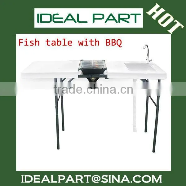 Multi-use outdoor sink table
