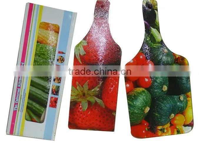 Bottle shape tempered glass cutting board for sublimation printing