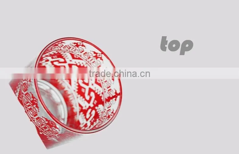 Best Selling High quality colorful decal glass candle jar