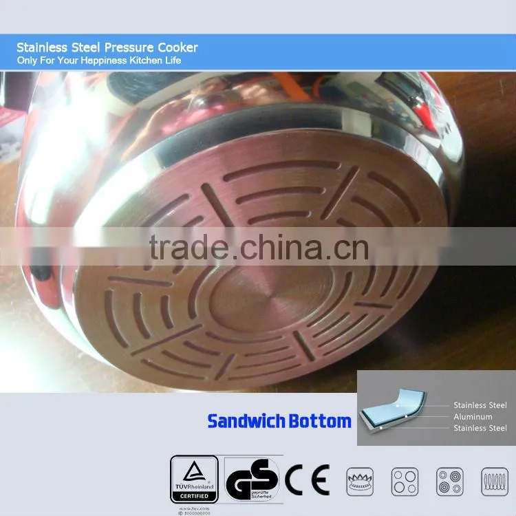stainless steel industrial rice pressure cooker CSB 12L, 100% safety guarantee, suitable to all stoves