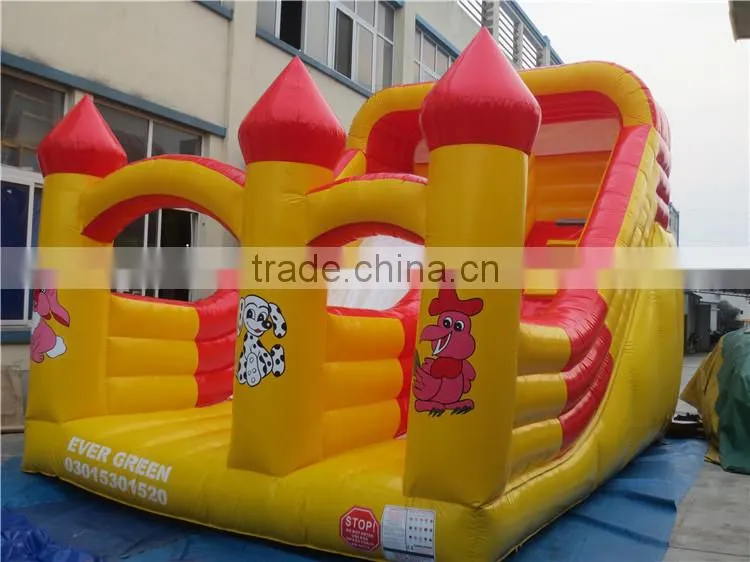 Lanqu inflatable slide with dual lanes inflatable dog slide