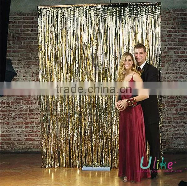 Silver Curtain Metallic Foil Curtain birthday foil curtain