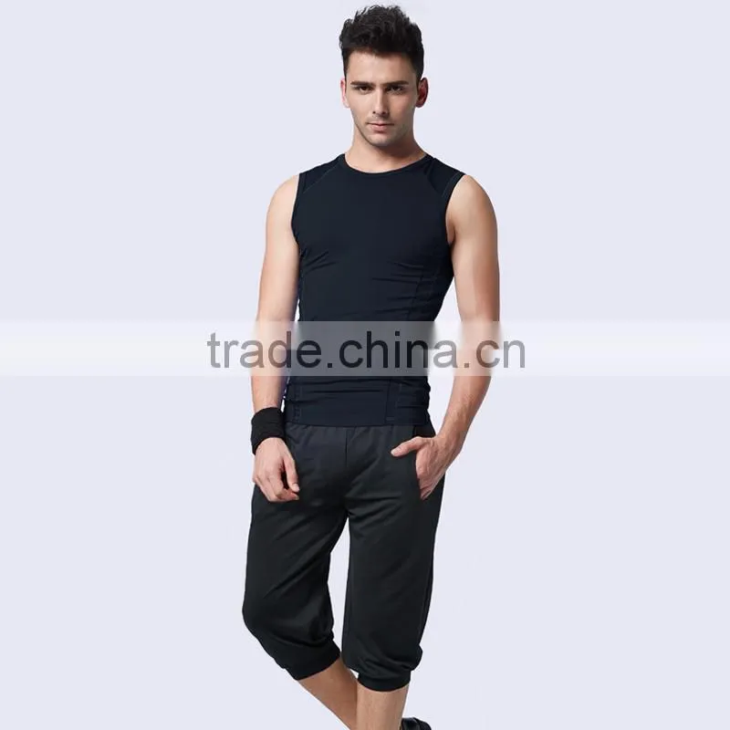 Men's Dry Fit Fitness Shirts 10% Spandex 90% PTT Dri Fit Shirts Wholesale