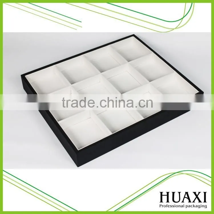 Guangzhou factory white leather jewelry display tray