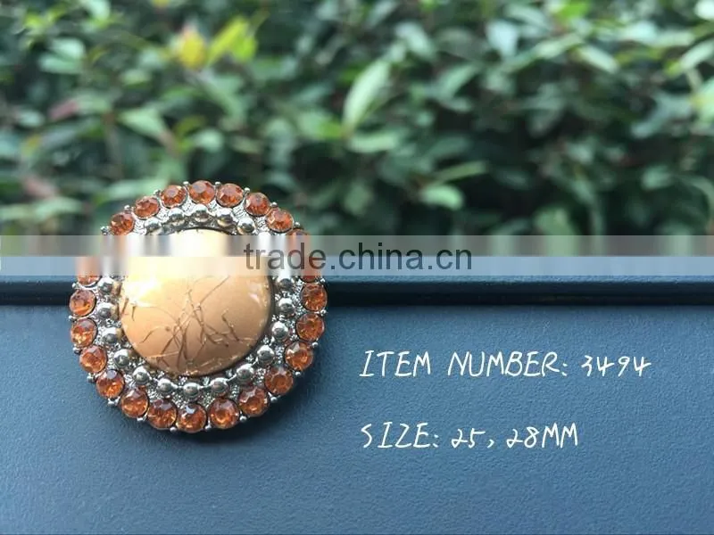 2016 hot sale acrylic rhinestone button plastic sewing shank flower center bulk cheap button
