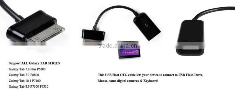 Female USB OTG cable adapter for SAMSUNG GALAXY TAB