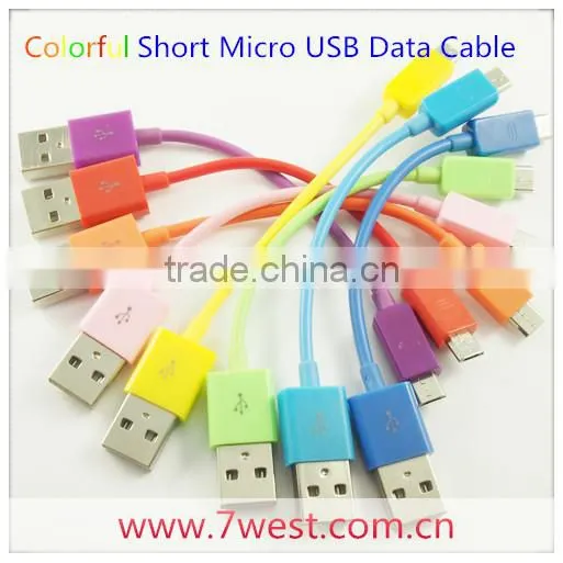 20cm Short Micro USB Cable,5 wire Micro Mini USB Cable,USB Data Sync Cable for smartphone