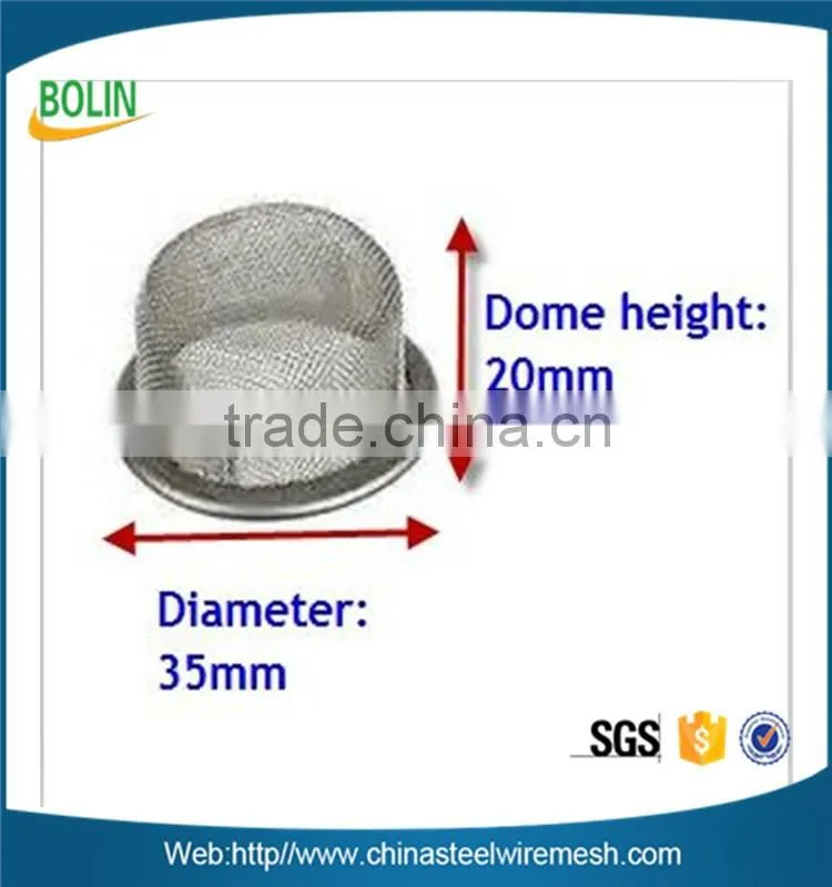 Sintered stainless steel dome metal filter cap