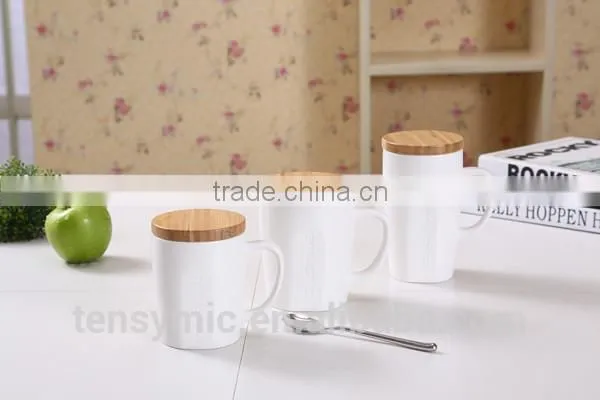14/16/20OZ new style single wall white porcelain mug with engraving LOGO